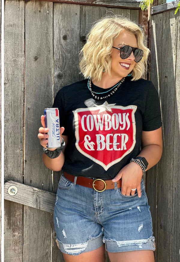 Cowboys & Beer Graphic Tee
