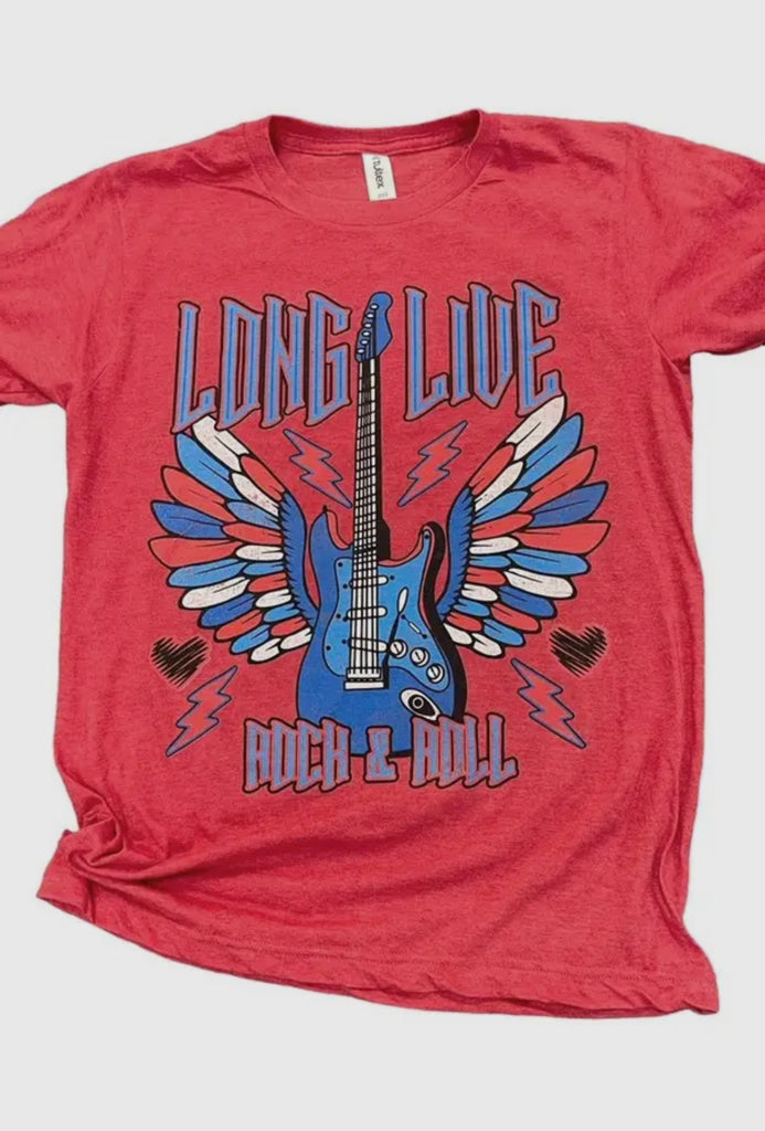 Red ‘Rock and Roll’ Graphic tee