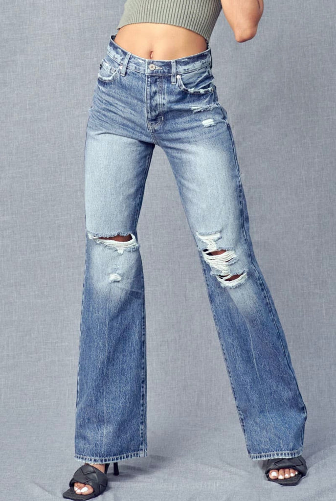 Ultra High Rise 90’s Flare-Medium wash