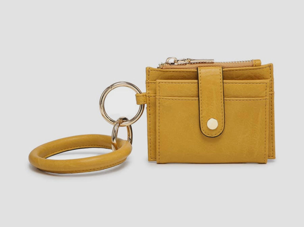 Mustard Sammie Mini Snap Wallet w/ring