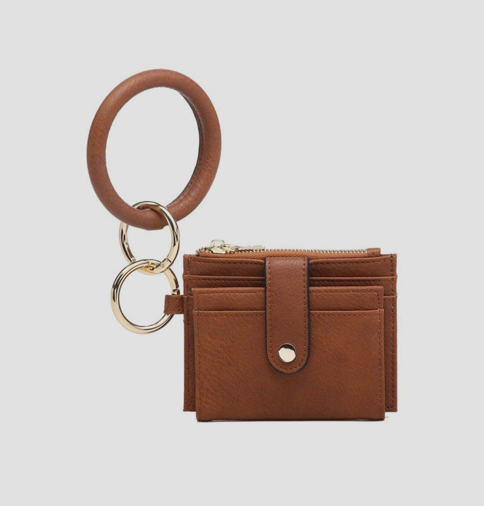 Brown Sammie Mini Snap Wallet w/ring