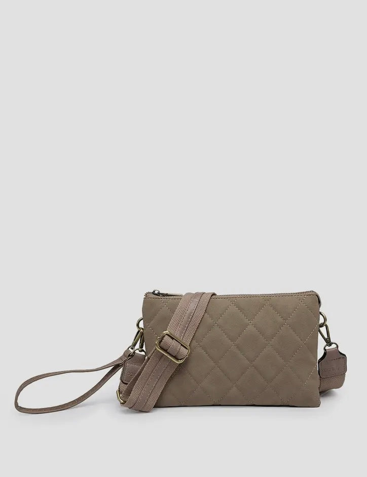 Tan Izzy quilted crossbody