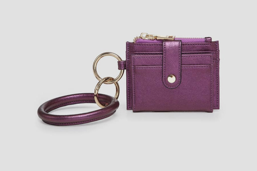 Amethyst Sammie Mini Snap Wallet w/ring