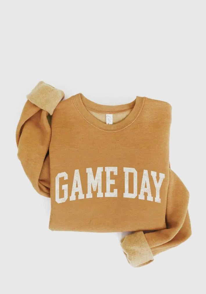 GAME DAY Mustard Graphic Sweatshirt