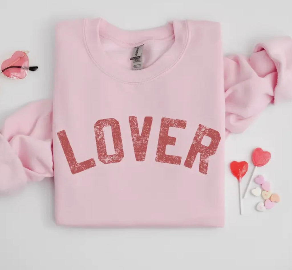 Pink LOVER Graphic Sweatshirt