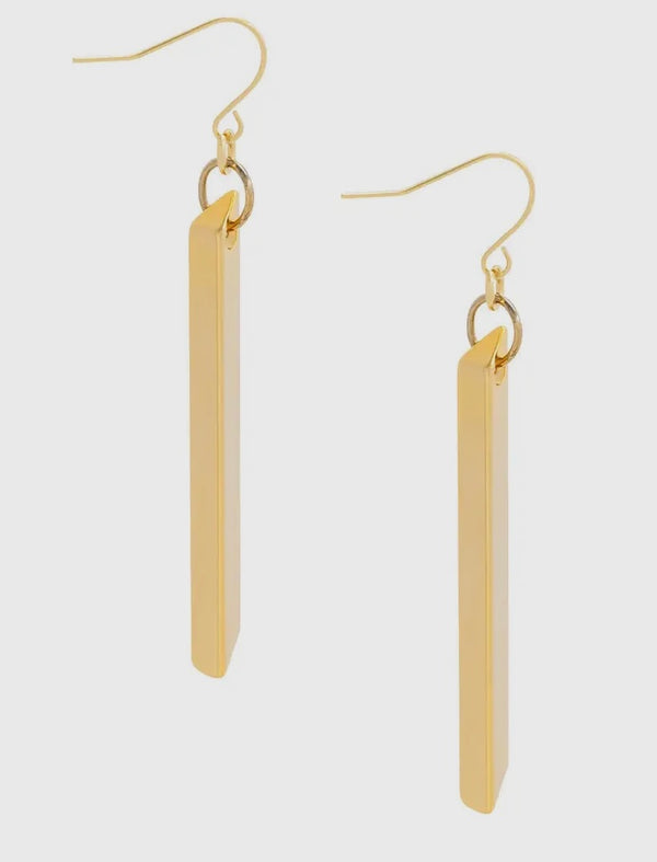 Gold Give it To Me Straight earrings