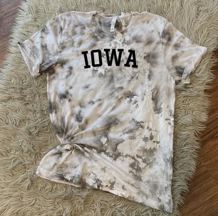 Iowa Homegrown Collection tee- tie dye/Black