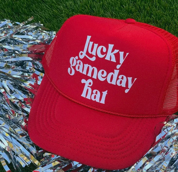 Red/White Lucky Gameday Trucker Hat